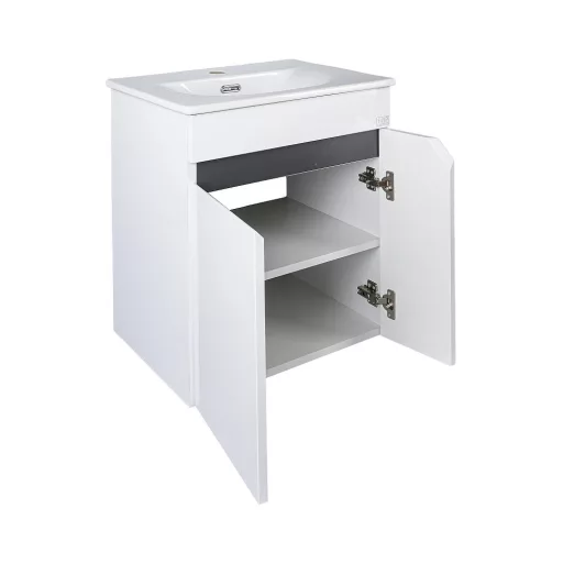 TMP VISION 50 fali függesztett fürdőszobai bútor - SKY 3 E-8099-50 porcelán mosdóval - 51 x 40 cm - WaterMarkt.hu