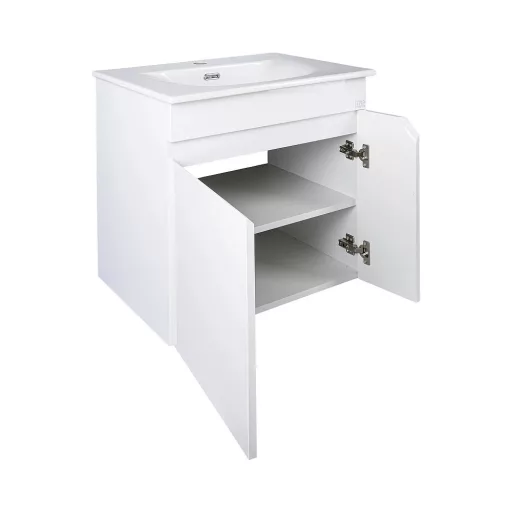 TMP VISION 60 fali függesztett fürdőszobai bútor - SKY E-8099-60 porcelán mosdóval - 61 x 46 x 56 cm - WaterMarkt.hu