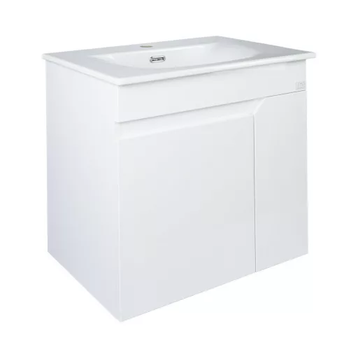 TMP VISION 60 fali függesztett fürdőszobai bútor - SKY E-8099-60 porcelán mosdóval - 61 x 46 x 56 cm - WaterMarkt.hu