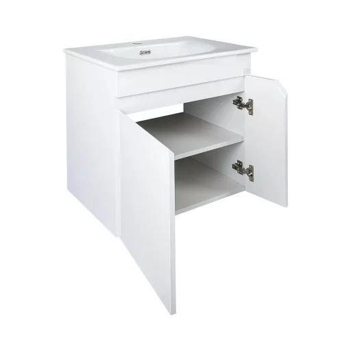 TMP VISION 60 fali függesztett fürdőszobai bútor - SKY E-8099-60 porcelán mosdóval - 61 x 46 x 56 cm - WaterMarkt.hu