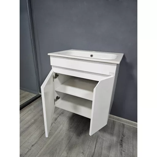 TMP VISION 60 fali függesztett fürdőszobai bútor - SKY E-8099-60 porcelán mosdóval - 61 x 46 x 56 cm - WaterMarkt.hu