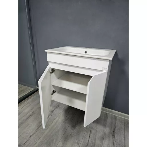 TMP VISION 60 fali függesztett fürdőszobai bútor - SKY E-8099-60 porcelán mosdóval - 61 x 46 x 56 cm - WaterMarkt.hu