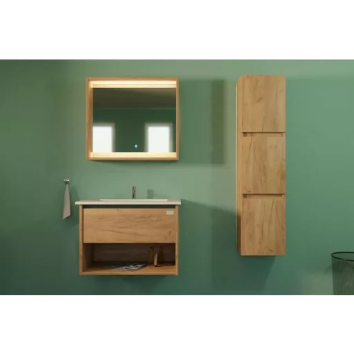 TMP NORD CRAFT tükrös szekrény LED világítással - érintő kapcsolóval - 60 x 65 cm - WaterMarkt.hu