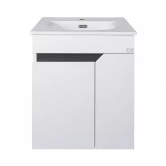   TMP VISION 55 fali függesztett fürdőszobai bútor - SKY E-8099-55 porcelán mosdóval - 55 x 46 cm