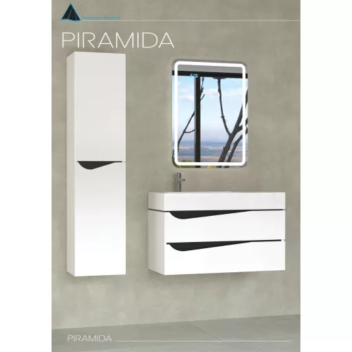 Viva AURA fürdőszoba tükör - érintőkapcsolós - páramenetesítős - órával - LED - ÁLLÓ - 60 x 80 cm