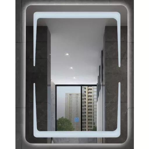 Viva AURA NORD fürdőszobai tükör - érintőkapcsolóval - LED - ÁLLÓ / FEKVŐ - 60 x 80 cm