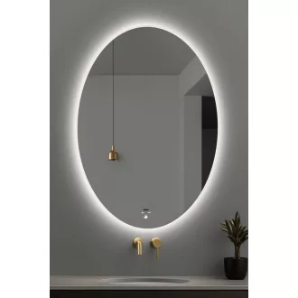 Viva AURA PINO 60 fürdőszoba tükör - érintésmentes - AMBIENT LED - ELIPSZIS -ÁLLÓ - 60x80 cm - WaterMarkt.hu