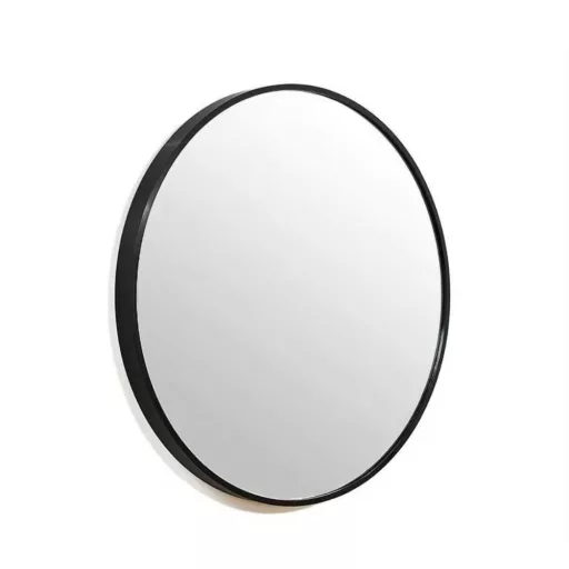 Viva AURA DELTA fürdőszoba tükör - érintésmentes kapcsoló - FEKETE - LED - KEREK - átmérő 60 cm - WaterMarkt.hu
