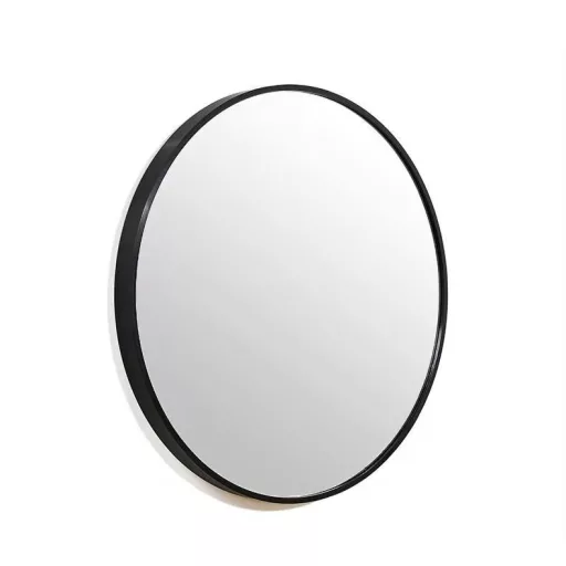 Viva AURA DELTA fürdőszoba tükör - érintésmentes kapcsoló - FEKETE - LED - KEREK - átmérő 60 cm