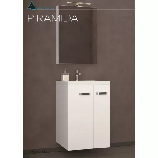 Piramida EURIDIKA 50L fali / álló fürdőszobabútor - műmárvány mosdóval - 50 x 75 x 38 cm - WaterMarkt.hu