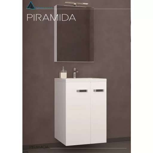 Piramida EURIDIKA 50L fali / álló fürdőszobabútor - műmárvány mosdóval - 50 x 75 x 38 cm - WaterMarkt.hu