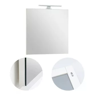 Viva AURA FIONA fürdőszoba tükör - LED 4,5 w-os 30cm-es világítással - ÁLLÓ - 60 x 80 cm - WaterMarkt.hu