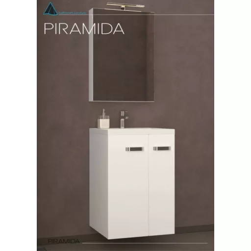 Piramida KARMA L Tükrös fürdőszobai szekrény - 50 x 60 x 12 cm - WaterMarkt.hu