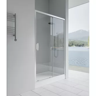 Vela Banyo KAYRA zuhany tolóajtó - 6 mm víztiszta vízlepergető üveggel - 140 x 190 cm - WaterMarkt.hu