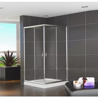 Vela Banyo TMP zuhanykabin - 90 SZÖGLETES - 5 mm víztiszta vízlepergető üveggel - 90 x 90 x 190 cm - WaterMarkt.hu