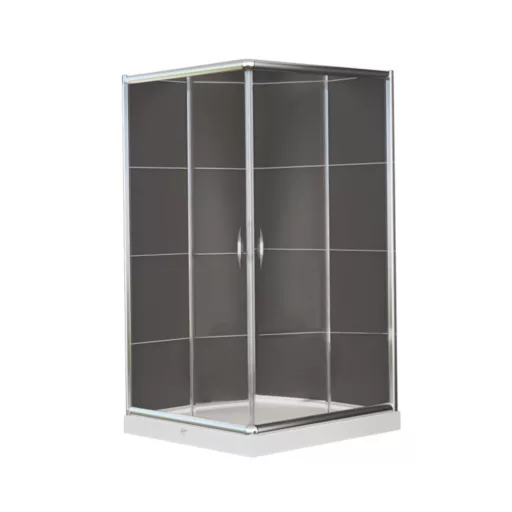 Vela Banyo TMP zuhanykabin - 90 SZÖGLETES - 5 mm víztiszta vízlepergető üveggel - 90 x 90 x 190 cm - WaterMarkt.hu