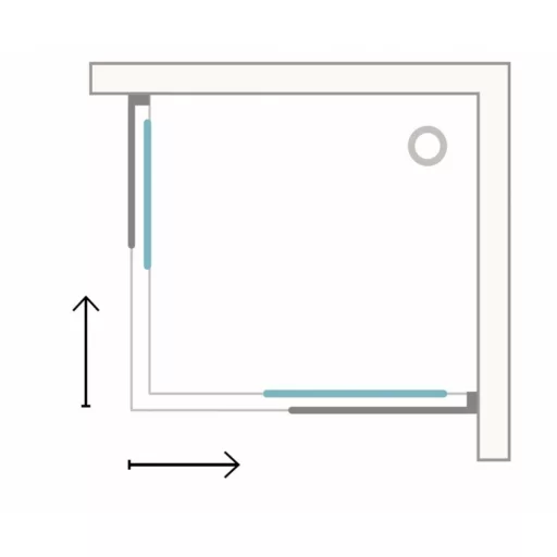 Vela Banyo TMP zuhanykabin - 90 SZÖGLETES - 5 mm víztiszta vízlepergető üveggel - 90 x 90 x 190 cm - WaterMarkt.hu