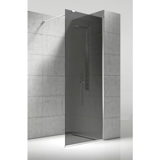Vela Banyo WALK IN zuhanyfal - 8 mm vízlepergető FÜSTÜVEG - 80 x 200 cm