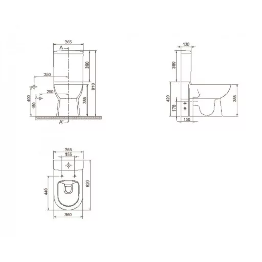 CeraStyle BELLA monoblokk WC - WC tartály - öblítőszelep - WaterMarkt.hu