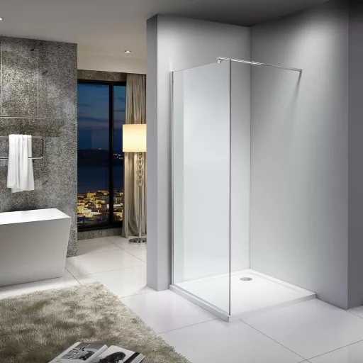 Viva AQUA Max WALK IN zuhanyfal - 8 mm vízlepergető víztiszta üveg - 80 x 200 cm