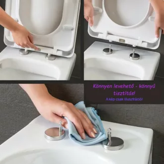 CeraStyle NOURA WC ülőke - duroplast - lecsapódásgátlós - könnyen levehető - klikk rendszerű - WaterMarkt.hu