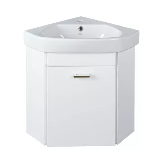 VivaStyle ARDA fali sarokszekrény CeraStyle ARDA porcelán sarokmosdóval 46 x 46 cm - BALOS - WaterMarkt.hu