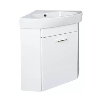 VivaStyle ARDA fali sarokszekrény CeraStyle ARDA porcelán sarokmosdóval 46 x 46 cm - BALOS - WaterMarkt.hu