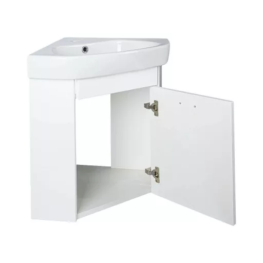 VivaStyle ARDA fali sarokszekrény CeraStyle ARDA porcelán sarokmosdóval 46 x 46 cm - JOBBOS - WaterMarkt.hu