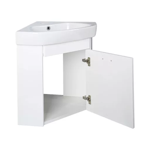 VivaStyle ARDA fali sarokszekrény CeraStyle ARDA porcelán sarokmosdóval 46 x 46 cm - JOBBOS - WaterMarkt.hu