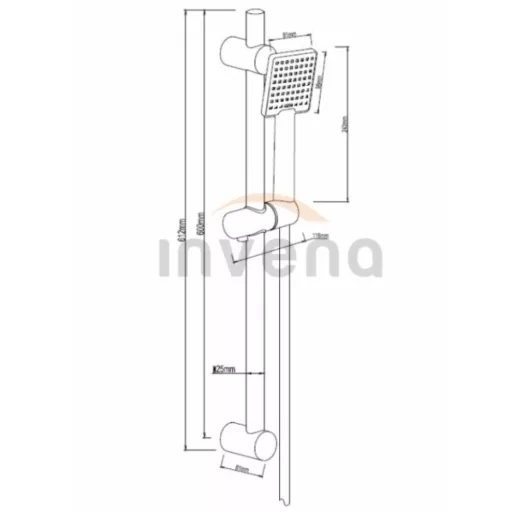 Invena PATRAS szögletes design zuhany szett - WaterMarkt.hu