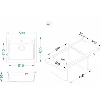 Alveus Atrox 30 egymedencés gránit mosogató - carbon - WaterMarkt.hu