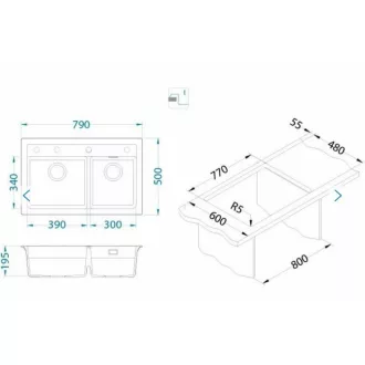 Alveus Atrox 50 kétmedencés gránit mosogató - WaterMarkt.hu