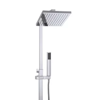 Gamma Cube Termosztátos Zuhanyszett - Esőztetős, Szögletes Zuhanyfejjel, Króm - WaterMarkt.hu