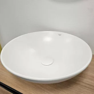Klikk - klakk leeresztő - MATT FEHÉR - porcelán - túlfolyó NÉLKÜLI mosdókagylóhoz - 5/4" - Ø 73 mm - WaterMarkt.hu