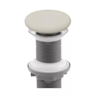 Klikk - klakk leeresztő - MATT BÉZS - porcelán- túlfolyó NÉLKÜLI mosdókagylóhoz- 5/4"- Ø 73 mm - WaterMarkt.hu
