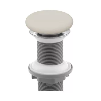 Klikk - klakk leeresztő - MATT BÉZS - porcelán- túlfolyó NÉLKÜLI mosdókagylóhoz- 5/4"- Ø 73 mm - WaterMarkt.hu