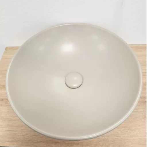 Klikk - klakk leeresztő - MATT BÉZS - túlfolyós mosdókagylóhoz - 5/4" - Ø 73 mm - WaterMarkt.hu