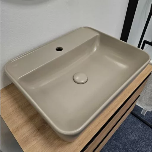 Klikk - klakk leeresztő - MATT BÉZS - túlfolyós mosdókagylóhoz - 5/4" - Ø 73 mm - WaterMarkt.hu