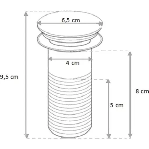 Klikk - klakk leeresztő - KEREK - KRÓM - túlfolyó NÉLKÜLI modókagylóhoz 5/4" - Ø 67 mm - WaterMarkt.hu