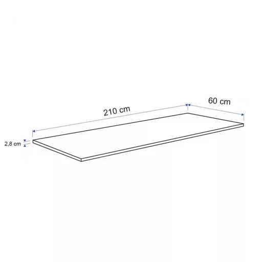 Konyhai munkalap 210 x 60 x 2,8 cm Beton - WaterMarkt.hu