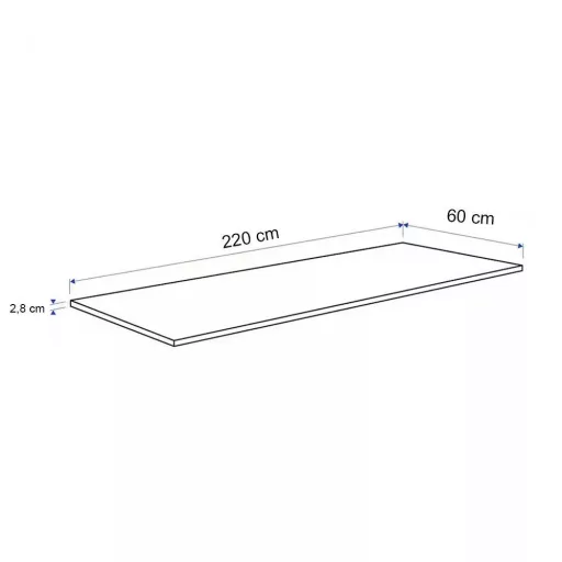 Konyhai munkalap 220 x 60 x 2,8 cm Beton - WaterMarkt.hu