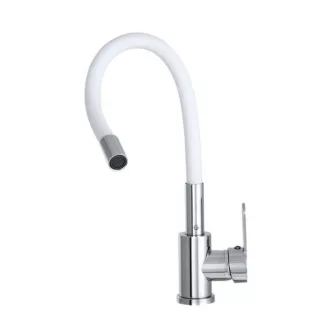 Gamma Flex 2000 Mosogató Álló Design Csaptelep - Rugalmas, Fehér/Króm - WaterMarkt.hu