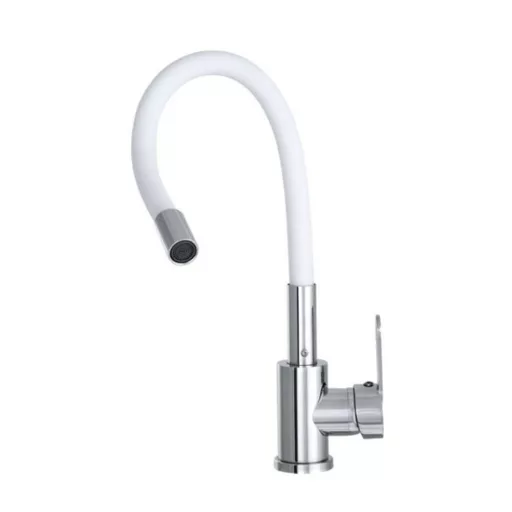 Gamma Flex 2000 Mosogató Álló Design Csaptelep - Rugalmas, Fehér/Króm - WaterMarkt.hu