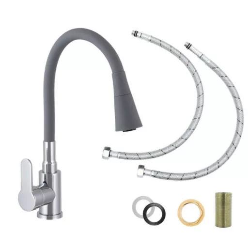 Gamma Flex 3000 Mosogató Álló Csaptelep - Rugalmas, Szürke - WaterMarkt.hu