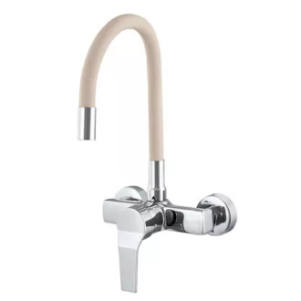 Gamma Flex Fali Mosogató Csaptelep -  Rugalmas, Bézs/Króm - WaterMarkt.hu