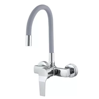 Gamma Flex Fali Mosogató Csaptelep -  Rugalmas, Szürke/Króm - WaterMarkt.hu