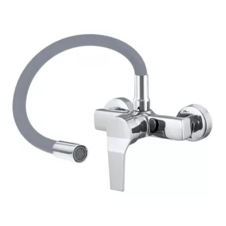 Gamma Flex Fali Mosogató Csaptelep -  Rugalmas, Szürke/Króm - WaterMarkt.hu
