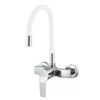 Gamma Flex Fali Mosogató Csaptelep -  Rugalmas, Fehér/Króm - WaterMarkt.hu