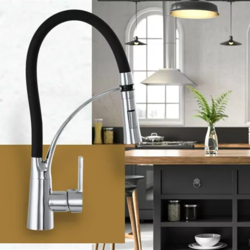 Gamma Nexo Mosogató Csaptelep - Rugalmas,Zuhanyfejes Króm - WaterMarkt.hu