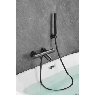 Gamma Roy Pro Fürdőszobai Kádtöltő Csaptelep - Matt fekete - WaterMarkt.hu